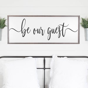 Be Our Guest Sign, Guest Room Sign, Guest Room Wall Decor, Wood Signs, Farmhouse Sign, Farmhouse Decor, Rustic Home Decor, Bedroom Decor