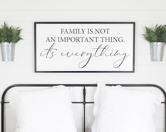 Rustic Wood Sign home decor FAMILY IS NOT IMPORTANT THING IT IS EVERYTHING 