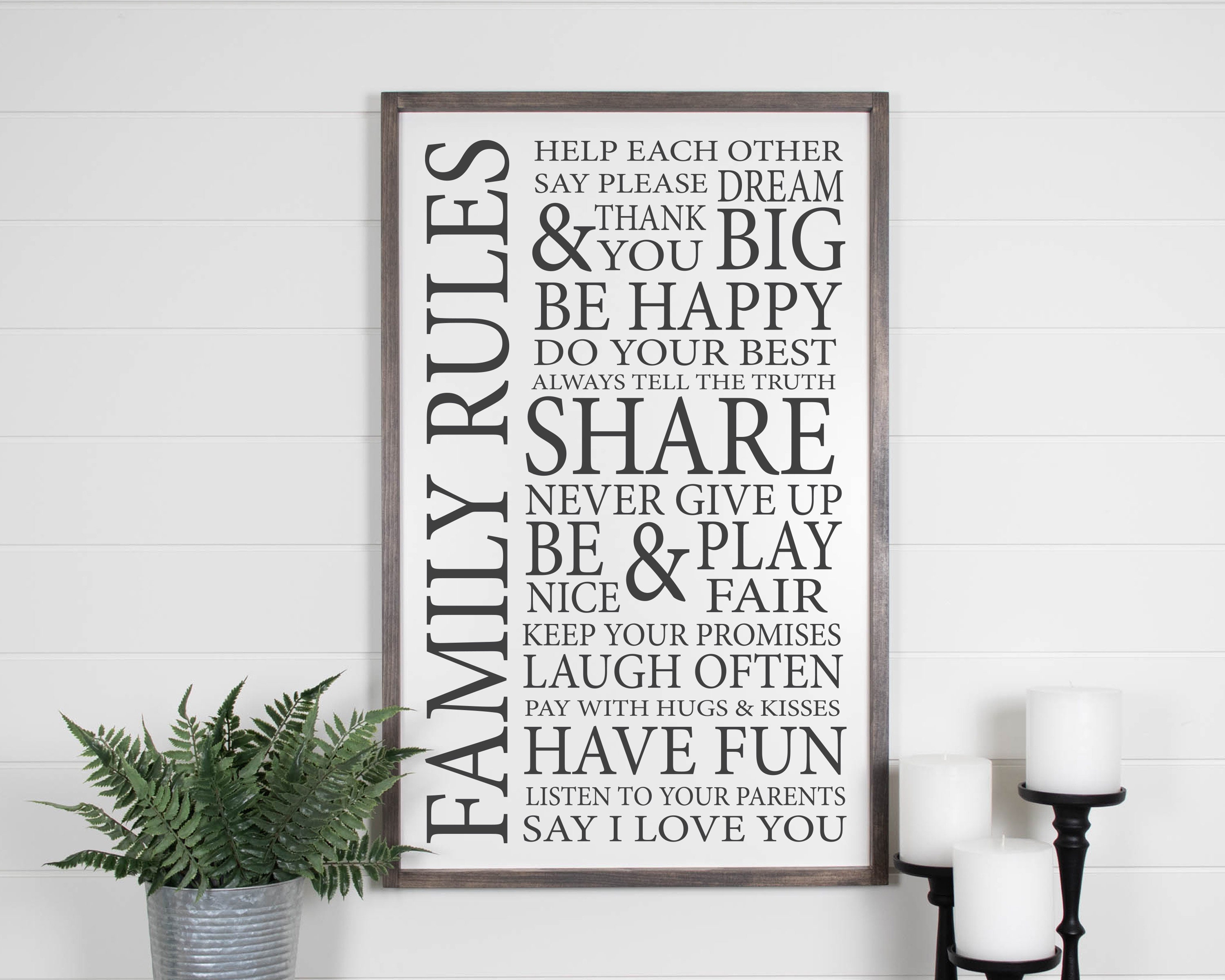 Funny Kitchen Rules Sayings Wall Art Prints 8x10 Wood Wall Art Rustic  Farmhouse Décor - Plaques & Signs, Facebook Marketplace