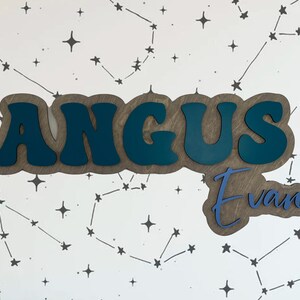 Large Custom Wood Name Sign, Nursery Name Sign, Boho Girl Name Sign, Above Crib Sign, Layered Baby Name Sign, Boy Name Sign, Cut Out Sign