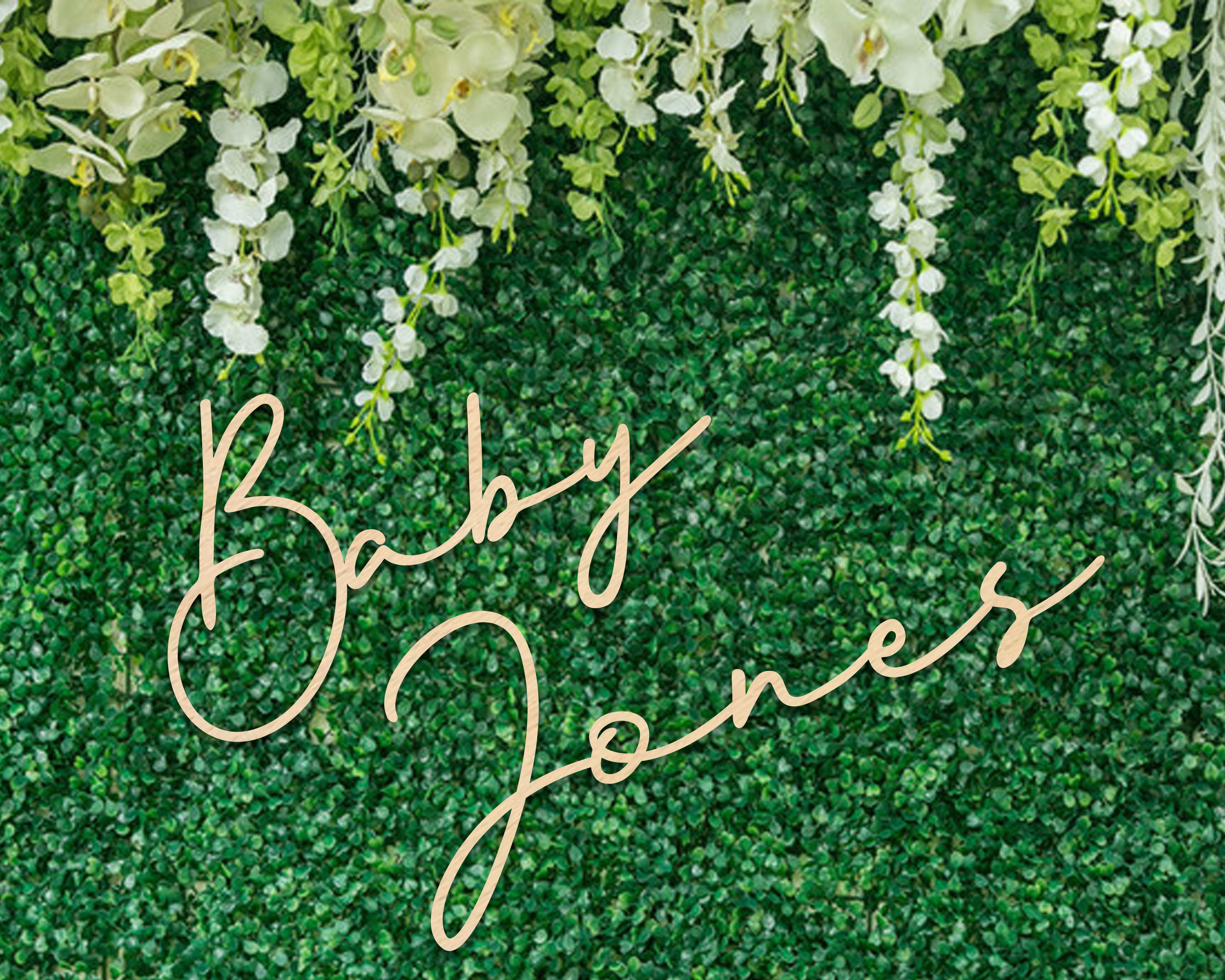 Wooden Baby Shower Name Sign Shower Backdrop Oh Baby Wooden Etsy