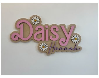 Large Custom Wood Name Sign, Nursery Name Sign, Boho Girl Name Sign, Above Crib Sign, Layered Baby Name Sign, Boy Name Sign, Cut Out Sign