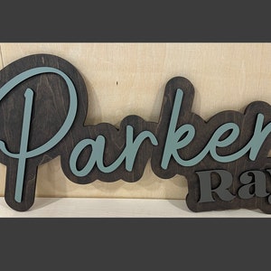 Large Custom Wood Name Sign, Nursery Name Sign, Boho Girl Name Sign, Above Crib Sign, Layered Baby Name Sign, Boy Name Sign, Cut Out Sign