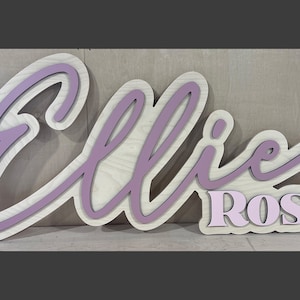 Large Custom Wood Name Sign, Nursery Name Sign, Boho Girl Name Sign, Above Crib Sign, Layered Baby Name Sign, Boy Name Sign, Cut Out Sign
