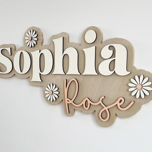 Large Custom Wood Name Sign, Nursery Name Sign, Boho Girl Name Sign, Above Crib Sign, Layered Baby Name Sign, Boy Name Sign, Cut Out Sign