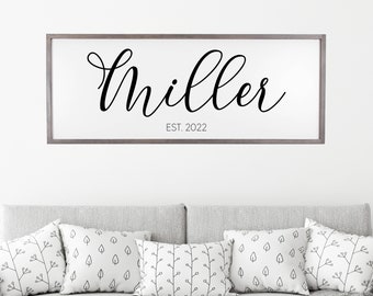 Family Name Sign, Last Name Sign, Wedding Gift, Housewarming Gift, Custom Name Sign, Family Name Established Sign, Bridal Gift, Personalized