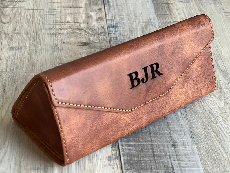 Leather Sunglass Case, Glasses Holder, Personalized Sunglass Cases, Reinforced Sunglass Holder, Handmade Leather Gift, Sunglass Protector image 4