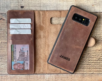 Antic Brown leather Samsung Case, Galaxy S24, S23, S22, S21, S20, S9, S8 Plus, Note 20, 10, 9 wallet case, Samsung wallet, Galaxy Card case