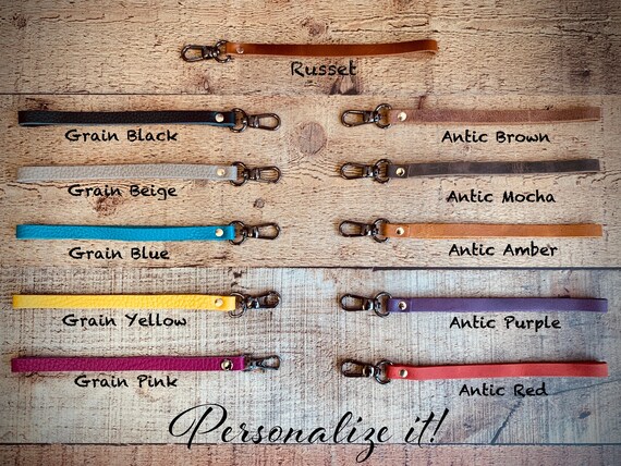 Leather Wristlet, Leather Wrist Loop, Wrist Strap, Hand Loop Chain, Phone Strap, Wrist Chain, Long Keychain, Phone Loop, Phone Holder