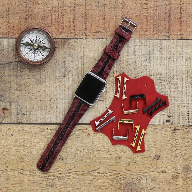 Genuine Leather Watch Band Apple Watch Band 38 40 41 42 Etsy