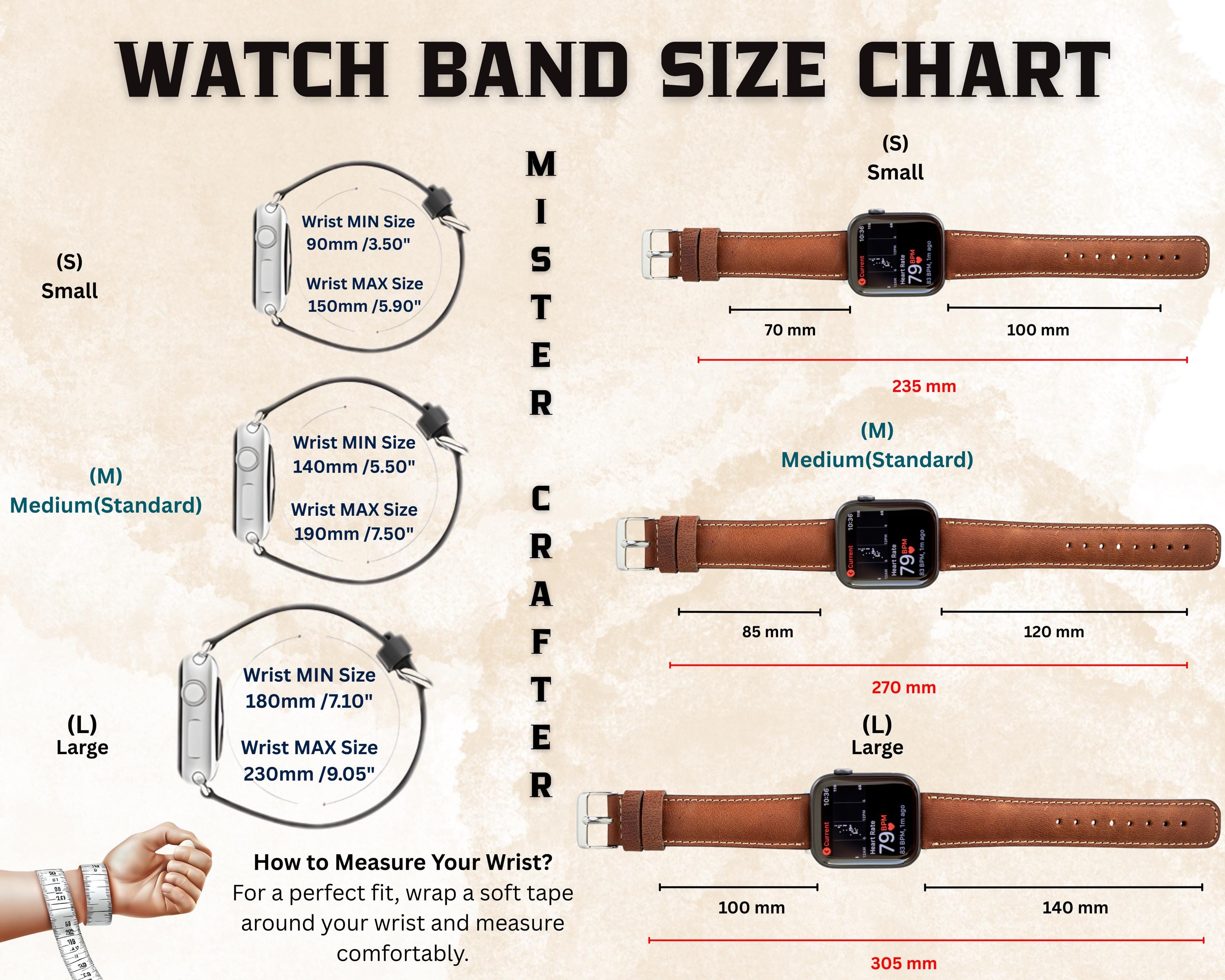 Personalized Genuine Leather Watch Band, Apple Watch Band 38, 40