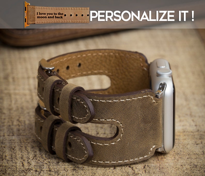 camel leather watch strap