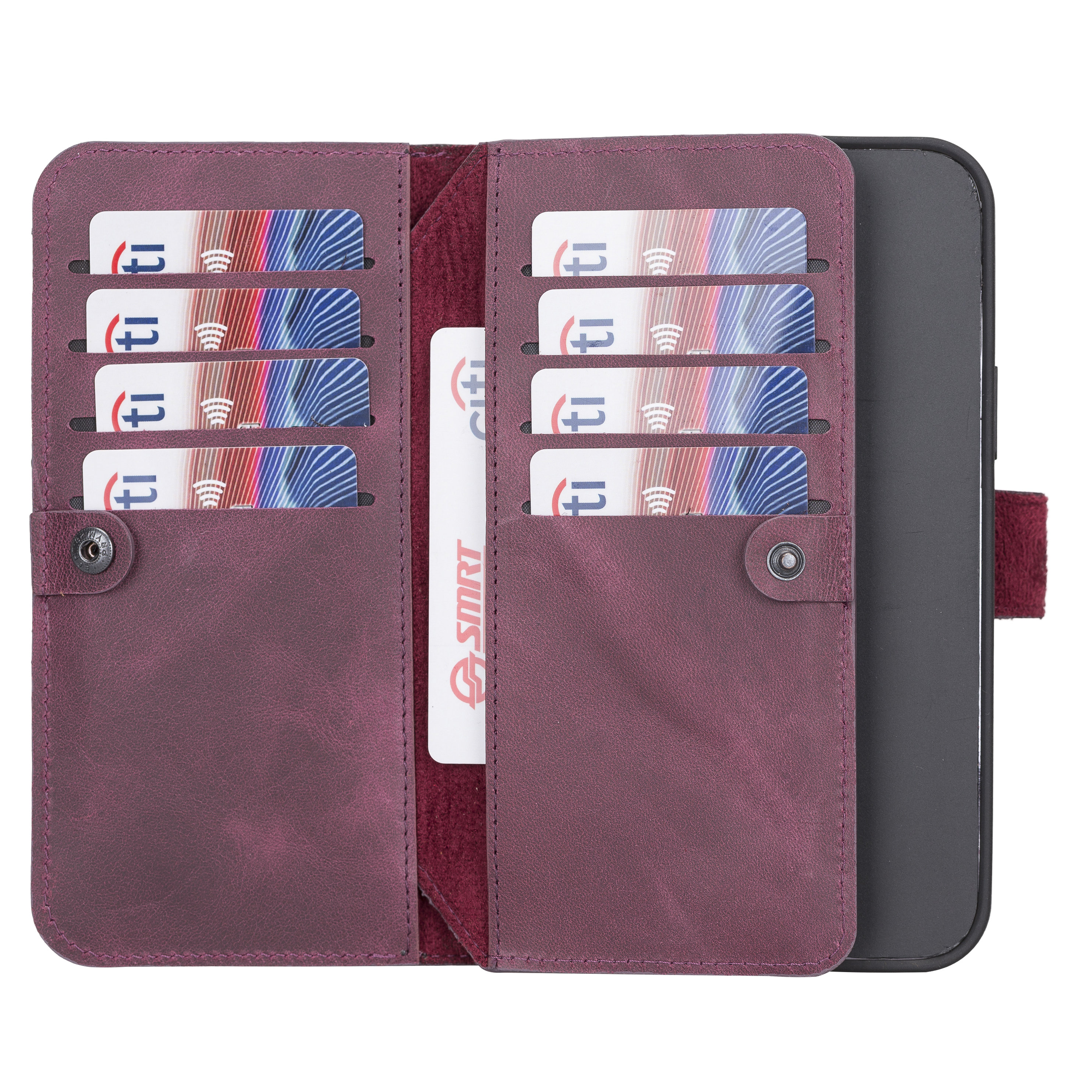 Hand-Tooled Leather Snap Wallet/Card Case  **8 COLORS** Tassen & portemonnees Portemonnees & Geldclips Portemonnees 