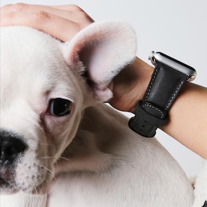 Custom Leather Watch Band, Apple Watch Band 38, 40, 41, 42, 44, 45, 49 mm. Handmade Samsung Galaxy, Pixel, Fossil, Fitbit iWatch Strap image 3