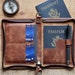 Custom Antic Leather Passport Cover, Zipped Bi-fold Passport Holder, Personalized Passport Wallet, Travel Wallet, Secured Passport Bag 