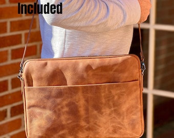Leather Messenger Bag, Custom MacBook Case, Shoulder Bag, Laptop Bag, MacBook Sleeve, iPad Cases, Laptop Bag, iPad Sleeve