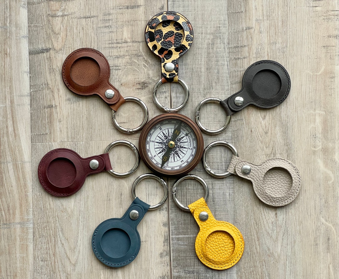Leather Air Tag Holder, Air Tag Key Chain, Leather Air Tag Collar, Air