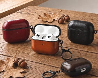Funda de cuero personalizada para AirPods, compatible con Apple AirPods 1, 2, 3, 4 y Pro, Pro 2, Pro 3, funda para AirPods, AirPods con diseño atractivo, funda para auriculares.