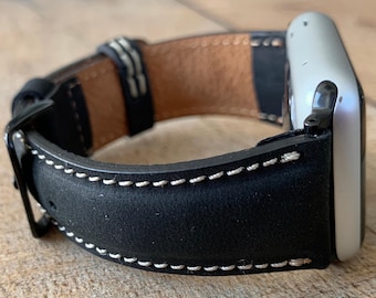 Genuine Leather Watch Band, Apple Watch Band 38, 40, 41, 42, 44, 45, 49 mm, Galaxy, Fitbit Pixel, Fossil, iWatch Band, Personalized Band