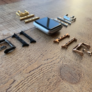 Apple Watch Adapter, Apple iWatch Connector Series 1 2 3 4 5,  Black, Gold, Rose Gold, Silver, 38, 40, 41, 42, 44, 45, 49mm Connector