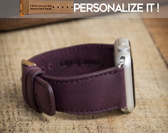 Klockarmband i äkta läder, Apple Watch-armband 38, 40, 41, 42, 44, 45, 49 mm, Galaxy FitBit Fossil Pixel-armband, specialdesignat iWatch-armband