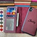 Pebbled Burgundy Bordeaux Leather iPhone 14, 13, 12, 11, X, XS Max, XR, 8, 7, 6 Plus Case, Custom Detachable iPhone case, iPhone Card Holder 