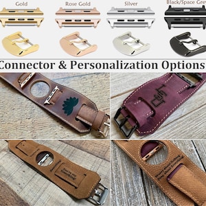 Custom Leather Watch Band, Leather Watch Strap, Apple Watch Band 38, 40, 41, 42, 44, 45, 49 mm, Samsung Galaxy, Fossil, Fitbit Pixel Band image 6