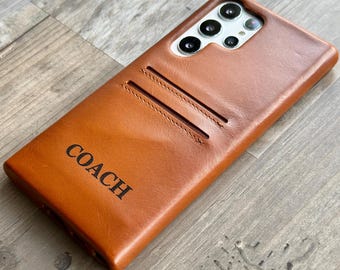 Vollständig schützende Lederhülle für Samsung Galaxy S26, S25, S24, S23, S22, S21, S20, Note 20, Galaxy Snap-On Slim Kartenhalterhülle