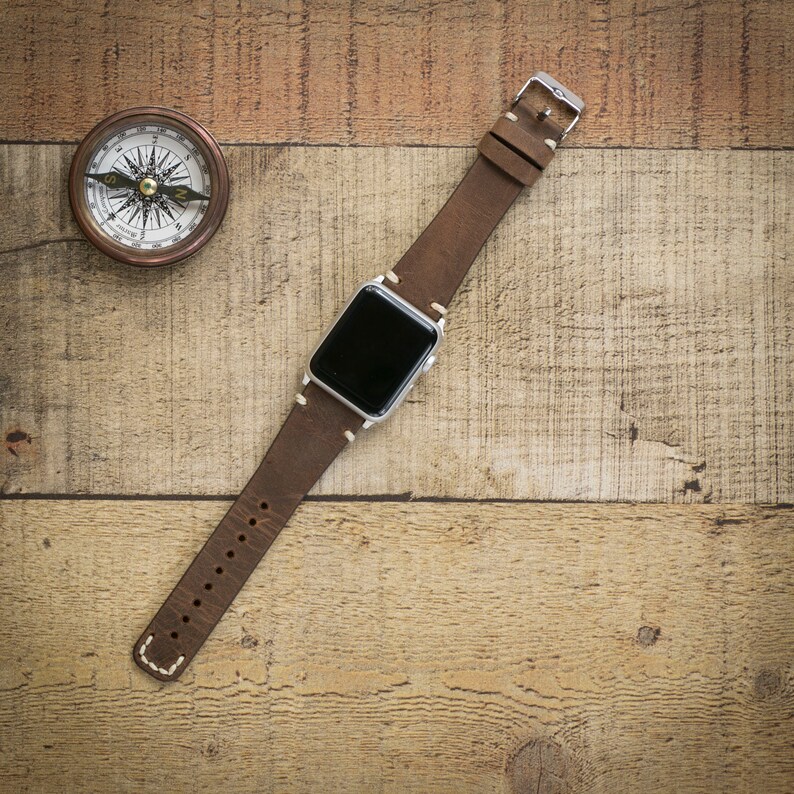 Custom Leather Watch Band Apple Watch Band 38 40 41 42 Etsy