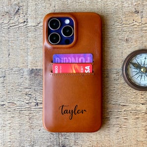 Coque complète personnalisée en cuir légère avec clip pour iPhone 16, 15, 14, 13, 12, 11, SE, X, 7, 8 Plus, porte-cartes iPhone, coque mince pour iPhone