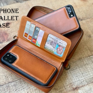 Leather Dual Phone Case, Leather Double iPhone Case, Case Holds Two Ph –  Halcy WORLD