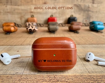 Custom Leather AirPods Case, Apple AirPods 1, 2 & Pro, Pro 2, Gen 3, AirPods Max, Personalized Airpods Case, Airpods Cute, Earphones Case