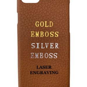Personalize it Personalization Service with Laser Engraving, Gold & Silver Emboss. Initials, names, logos, monograms, shapes, graphics image 5