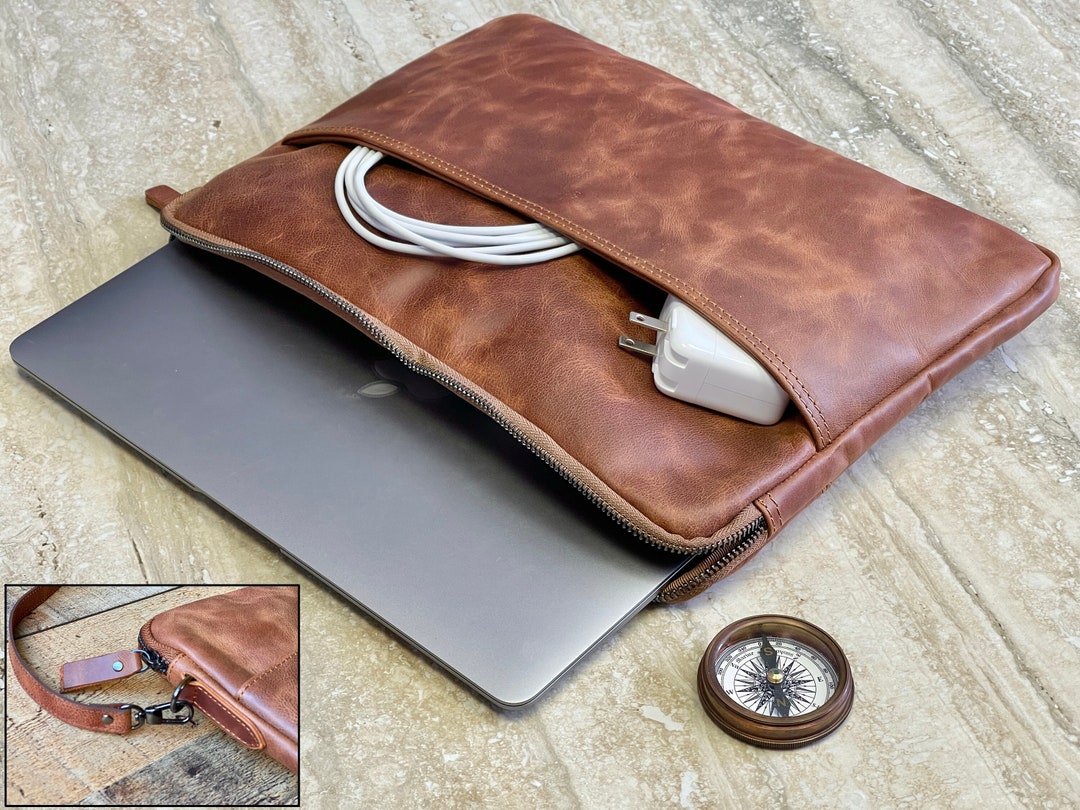 Custom Leather Shoulder Bag Messenger Bag MacBook Case Etsy