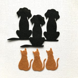 Felt Dog and Cat Die Cuts (6 pc)