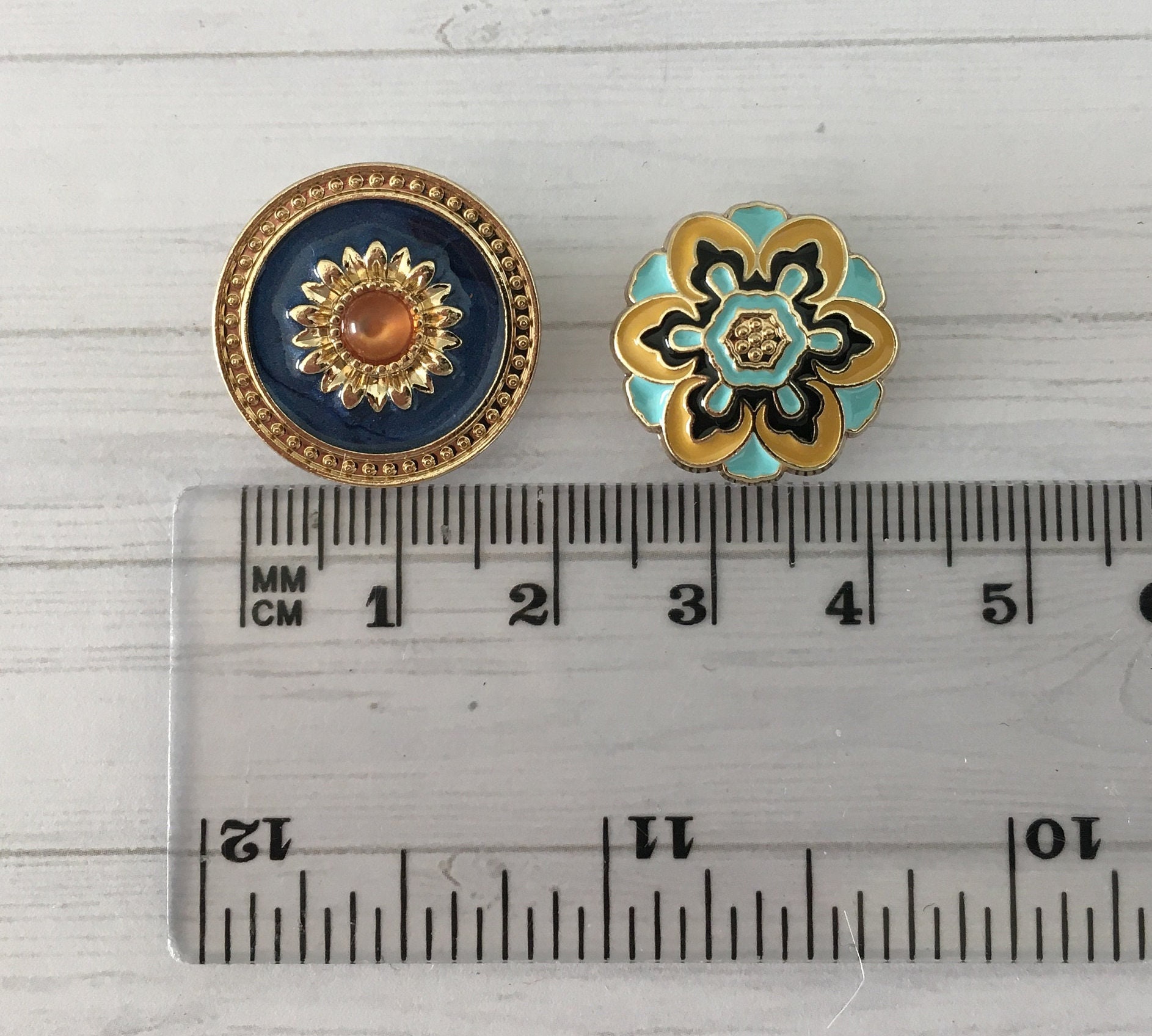 18/20mm METAL ENAMELLED SHANK Buttons Pretty Metal Shank Etsy UK