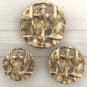 12 Pcs Vintage Leather Covered Shank Buttons With Gold Rim 12 Pcs Vintage Leather Covered Shank Buttons With Gold Rim