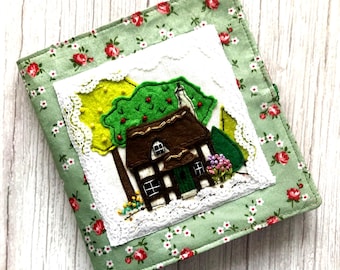 Large needle case, Tudor house design, handmade