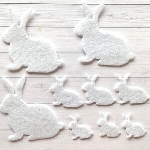 FELT DIE Cut Medium, Medium/small Rabbits, Cute Rabbit Die Cuts, Mixed ...
