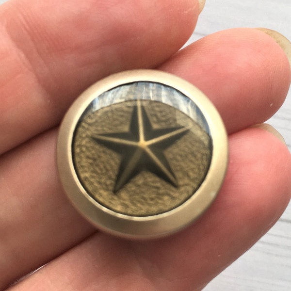 20mm STAR DESIGN enamel metal buttons, gold backed star buttons, Stylish metal shank buttons. Star design buttons. Coat/jacket button