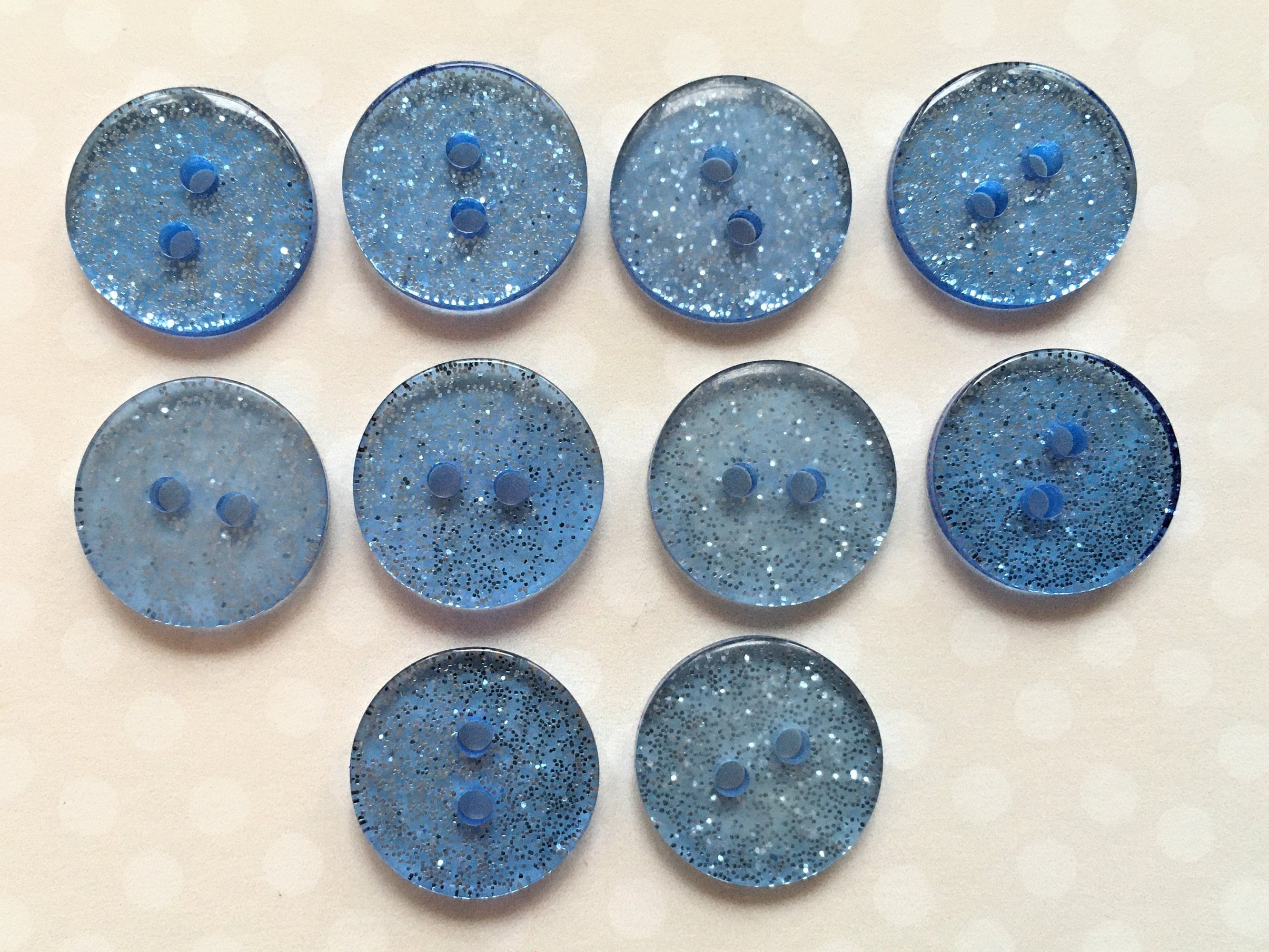 Glitter round buttons x 10 Resin glitter 15 mm buttons 15 mm | Etsy