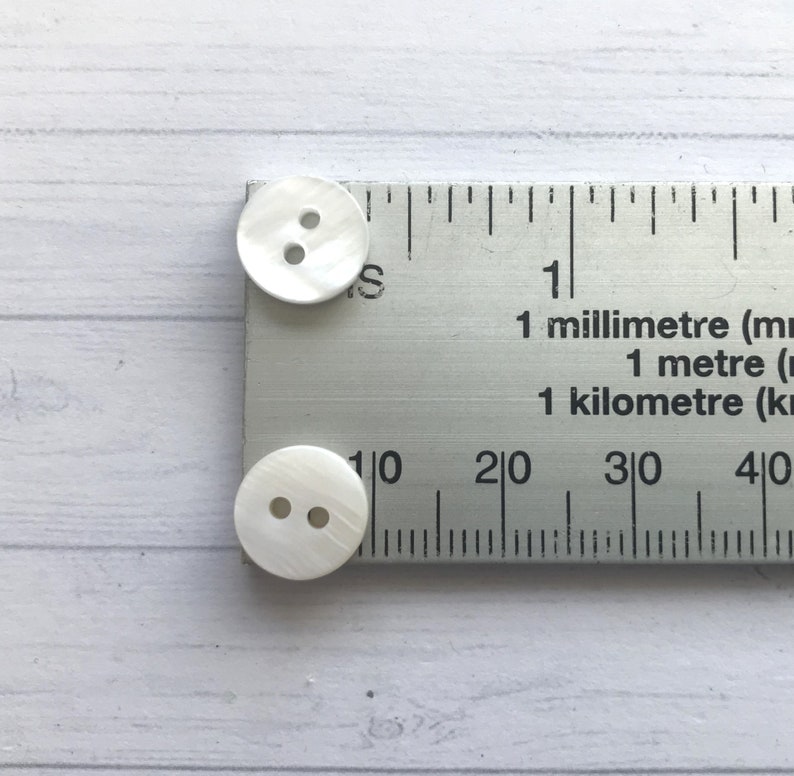 Real Mother of Pearl Buttons 10mm (pack of 9) - Etsy UK