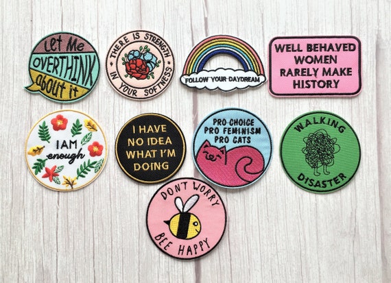 Iron On Embroidered Patches  Pins, Buttons & Patches