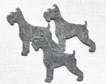 Troqueles de fieltro de Schnauzer (juego de 3)