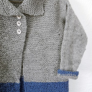 MADE TO ORDER Wool Children's Hand Knit Sweater Kids Knitwear Unisex Toddler Cardigan image 6