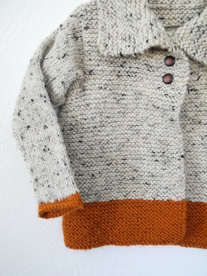 MADE TO ORDER Wool Children's Hand Knit Sweater Kids Knitwear Unisex Toddler Cardigan image 4