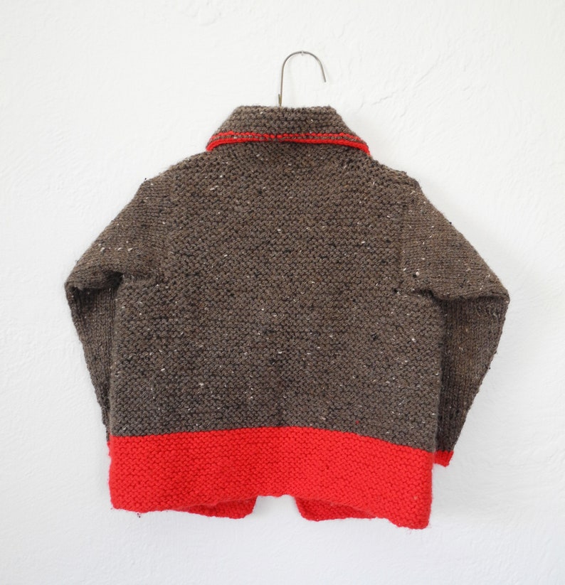 MADE TO ORDER Wool Children's Hand Knit Sweater Kids Knitwear Unisex Toddler Cardigan image 8