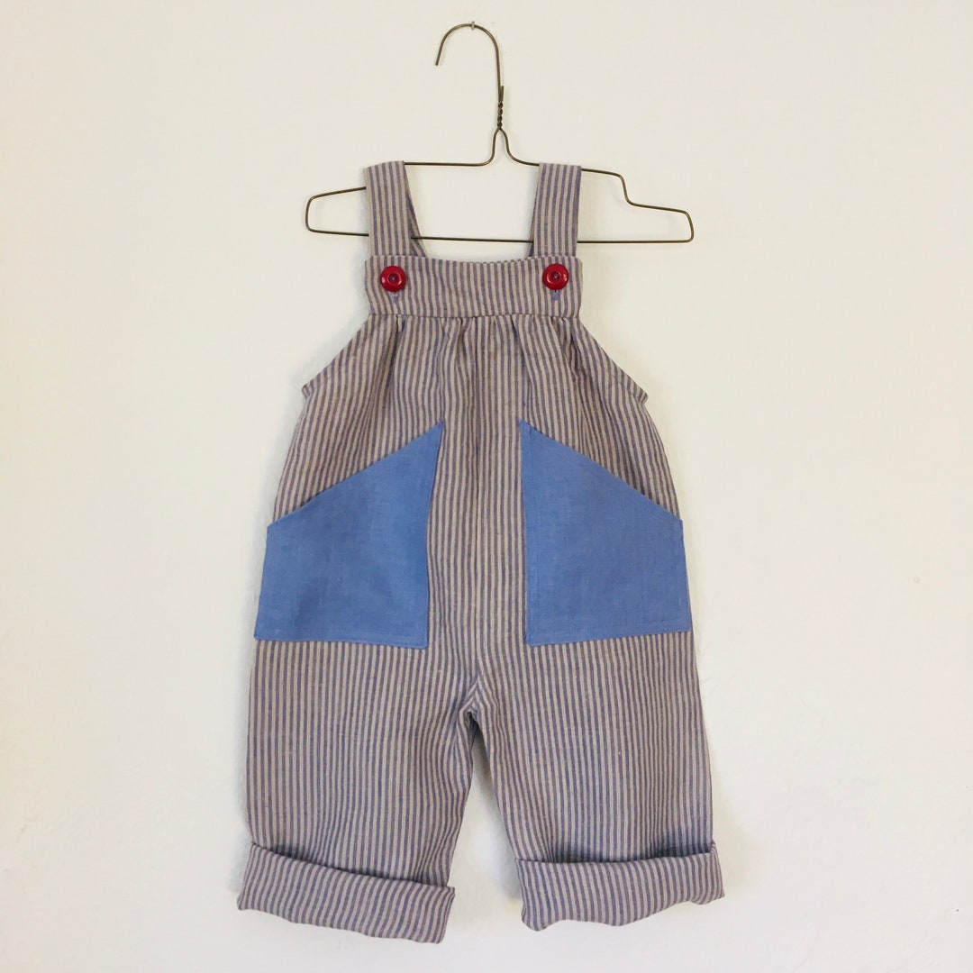 Baby Linen Overalls Made to Order Etsy