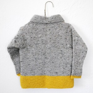 MADE TO ORDER Wool Children's Hand Knit Sweater Kids Knitwear Unisex Toddler Cardigan image 2