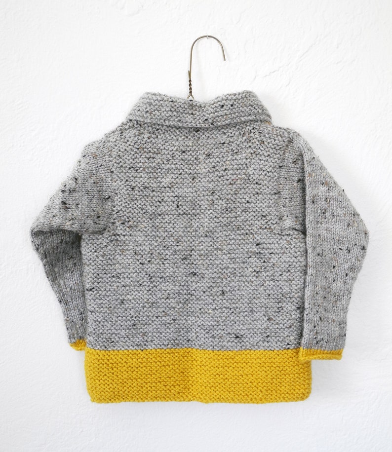 MADE TO ORDER Wool Children's Hand Knit Sweater Kids Knitwear Unisex Toddler Cardigan image 2